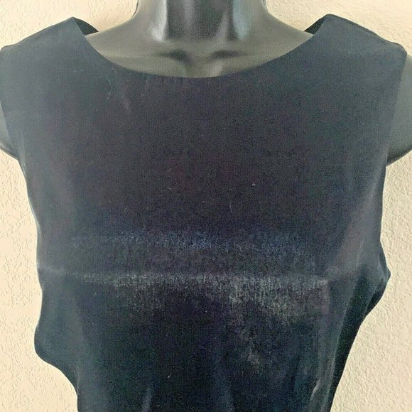 MISS ASHLEE Black Sleeveless Shimmer A Line Dress with tie Size 10 Party Classic - Picture 3 of 13